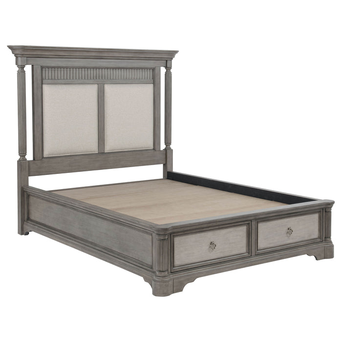 Cresswell 4-piece California King Storage Bedroom Set Taupe