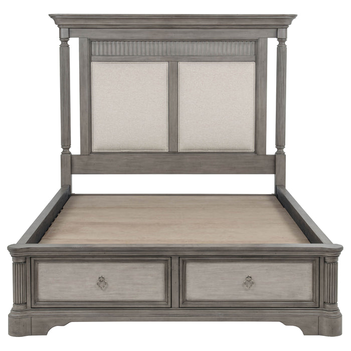 Cresswell 4-piece Queen Storage Bedroom Set Weathered Taupe