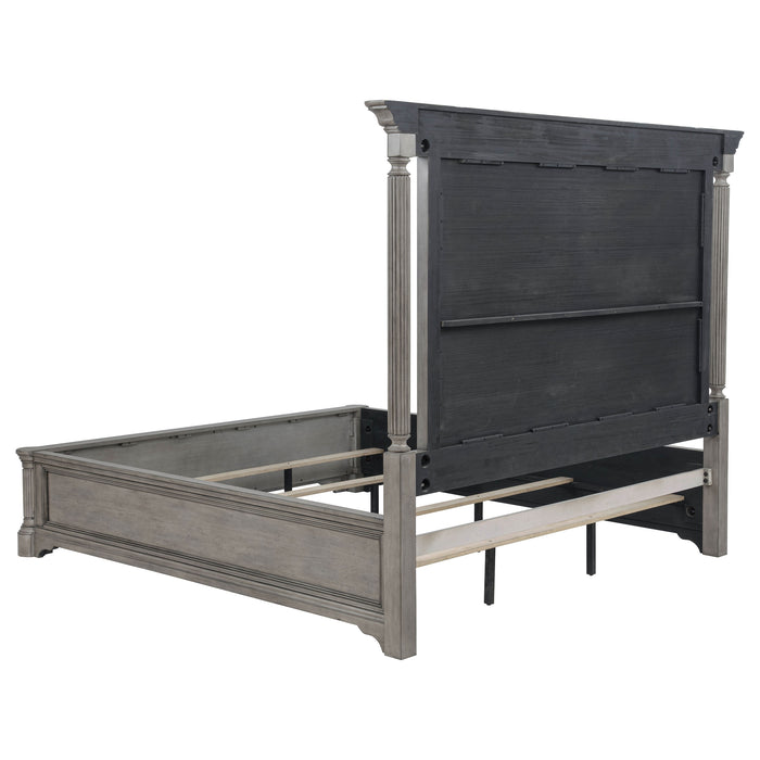 Cresswell Queen Upholstered Panel Bed Weathered Taupe