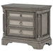 Cresswell 3-drawer Nightstand Bedside Table Weathered Taupe