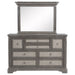 Cresswell 8-drawer Dresser with Mirror Weathered Taupe