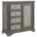 Cresswell 4-drawer Door Chest with Hidden Storage Weathered Taupe