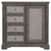 Cresswell 4-drawer Door Chest with Hidden Storage Weathered Taupe