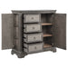 Cresswell 4-drawer Door Chest with Hidden Storage Weathered Taupe