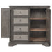 Cresswell 4-drawer Door Chest with Hidden Storage Weathered Taupe