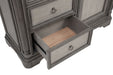 Cresswell 4-drawer Door Chest with Hidden Storage Weathered Taupe