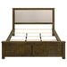 Doherty California King Linen Panel Bed Rustic Brown