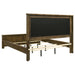 Doherty California King Linen Panel Bed Rustic Brown