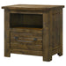 Doherty 1-drawer Nightstand Bedside Table Rustic Brown