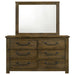 Doherty 6-drawer Dresser with Mirror Rustic Brown