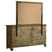 Doherty 6-drawer Dresser with Mirror Rustic Brown