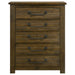 Doherty 5-drawer Chest of Drawers Rustic Brown