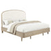 Lucaire California King Upholstered Panel Bed Sandstone