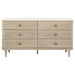 Lucaire 6-drawer Dresser Cabinet Sandstone