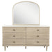 Lucaire 6-drawer Dresser Cabinet with Mirror Sandstone