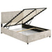 Reeves Upholstered Full Lift-Top Storage Platform Bed Beige
