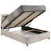 Reeves Upholstered Full Lift-Top Storage Platform Bed Beige