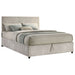 Reeves Upholstered Queen Lift-Top Storage Platform Bed Beige