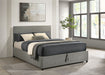 Reeves Upholstered Full Lift-Top Storage Platform Bed Grey