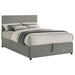 Reeves Upholstered Full Lift-Top Storage Platform Bed Grey