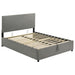 Reeves Upholstered Full Lift-Top Storage Platform Bed Grey