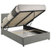 Reeves Upholstered Full Lift-Top Storage Platform Bed Grey