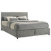 Reeves Upholstered Eastern King Lift-Top Storage Platform Bed Grey