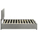Reeves Upholstered Twin Lift-Top Storage Platform Bed Grey