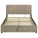 Reeves Upholstered Queen Lift-Top Storage Platform Bed Tan
