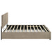Reeves Upholstered Queen Lift-Top Storage Platform Bed Tan
