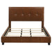 Farrell California King Leatherette Panel Bed Brown