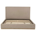 Knox Eastern King Fabric Upholstered Platform Bed Khaki