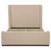 Nala Eastern King Fabric Upholstered Platform Bed Tan