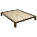 Gislen Queen Easy Assembly Wood Platform Bed Walnut