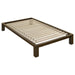 Gislen Twin Easy Assembly Wood Platform Bed Walnut