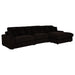 Blaine Upholstered Reversible Chaise Sectional Sofa Chocolate
