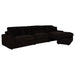 Blaine Upholstered Reversible Chaise Sectional Sofa Chocolate