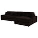 Blaine Upholstered Reversible Chaise Sectional Sofa Chocolate
