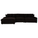 Blaine Upholstered Reversible Chaise Sectional Sofa Chocolate