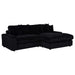 Blaine Upholstered Reversible Chaise Sectional Sofa Black