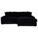 Blaine Upholstered Reversible Chaise Sectional Sofa Black