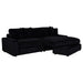 Blaine Upholstered Reversible Chaise Sectional Sofa Black