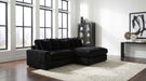 Blaine Upholstered Reversible Chaise Sectional Sofa Black
