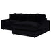 Blaine Upholstered Reversible Chaise Sectional Sofa Black