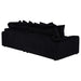Blaine Upholstered Reversible Chaise Sectional Sofa Black