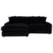 Blaine Upholstered Reversible Chaise Sectional Sofa Black