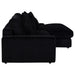 Blaine Upholstered Reversible Chaise Sectional Sofa Black