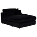 Blaine Upholstered Reversible Chaise Sectional Sofa Black