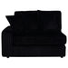 Blaine Upholstered Reversible Chaise Sectional Sofa Black