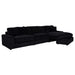 Blaine Upholstered Reversible Chaise Sectional Sofa Black